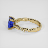 2.18 Ct. Blue Sapphire Ring, 18K Yellow Gold 4