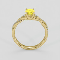 1.35 Ct. Yellow Sapphire Ring, 18K Yellow Gold 3