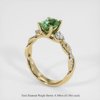 1.59 Ct. Sapphire Ring, 18K Yellow Gold 2