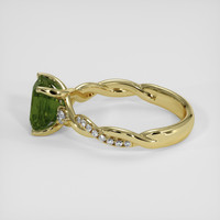 2.13 Ct. Green Sapphire Ring, 18K Yellow Gold 4