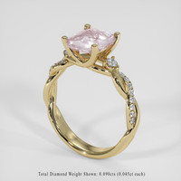 2.97 Ct. Pink Sapphire Ring, 18K Yellow Gold 2