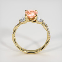 1.32 Ct. Padparadscha Sapphire Ring, 18K Yellow Gold 3
