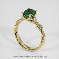1.62 Ct. Green Sapphire Ring, 18K Yellow Gold 2