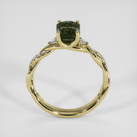 2.06 Ct. Green Sapphire Ring, 18K Yellow Gold 3