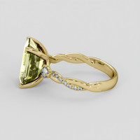 4.24 Ct. Bi Color Sapphire Ring, 18K Yellow Gold 4