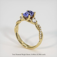 2.25 Ct. Sapphire Ring, 18K Yellow Gold 2