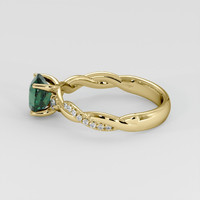 1.22 Ct. Green Sapphire Ring, 18K Yellow Gold 4