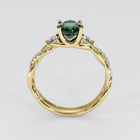 1.55 Ct. Bluish Green Sapphire Ring, 18K Yellow Gold 3