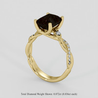 3.15 Ct. Color Change Sapphire Ring, 18K Yellow Gold 2