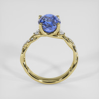 4.09 Ct. Blue Sapphire Ring, 18K Yellow Gold 3