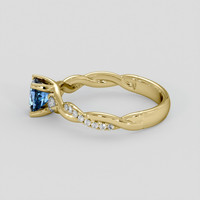 1.05 Ct. Blue Sapphire Ring, 18K Yellow Gold 4