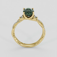 2.08 Ct. Green Sapphire Ring, 18K Yellow Gold 3