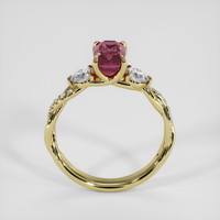 1.71 Ct. Purplish Pink Sapphire Ring, 18K Yellow Gold 3
