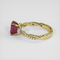 1.71 Ct. Purplish Pink Sapphire Ring, 18K Yellow Gold 4