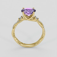 1.77 Ct. Purple Sapphire Ring, 18K Yellow Gold 3