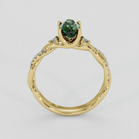1.25 Ct. Green Sapphire Ring, 18K Yellow Gold 3