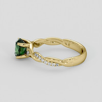 1.25 Ct. Green Sapphire Ring, 18K Yellow Gold 4