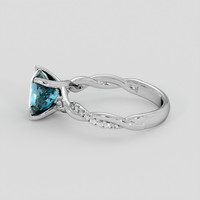 2.55 Ct. Greenish Blue Sapphire Ring, 18K Yellow Gold 4
