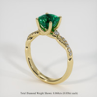 1.57 Ct. Emerald Ring, 18K Yellow Gold 2