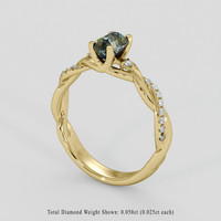 1.71 Ct. Bi Color / Parti Sapphire Ring, 18K Yellow Gold 2