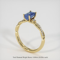 1.52 Ct. Bi Color Sapphire Ring, 18K Yellow Gold 2