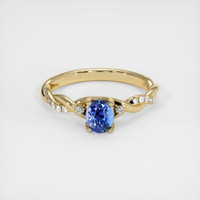 2.01 Ct. Blue Sapphire Ring, 18K Yellow Gold 1