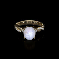 6.04 Ct. Grey Sapphire Ring, 18K Yellow Gold 1