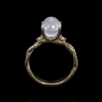 6.04 Ct. Grey Sapphire Ring, 18K Yellow Gold 3