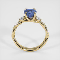 2.00 Ct. Blue Sapphire Ring, 18K Yellow Gold 3