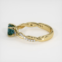 0.76 Ct. Greenish Blue Sapphire Ring, 18K Yellow Gold 4
