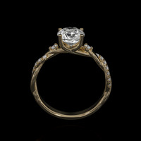 1.55 Ct. White Sapphire Ring, 18K Yellow Gold 3