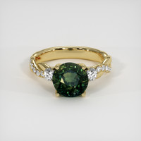 3.49 Ct. Color Change Sapphire Ring, 18K Yellow Gold 1