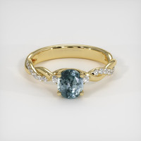 1.12 Ct. Sapphire Ring, 18K Yellow Gold 1