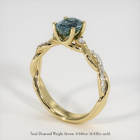 1.12 Ct. Sapphire Ring, 18K Yellow Gold 2