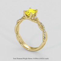 1.52 Ct. Yellow Sapphire Ring, 18K Yellow Gold 2