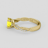 1.52 Ct. Yellow Sapphire Ring, 18K Yellow Gold 4