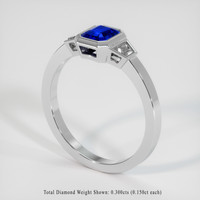 1.01 Ct. Blue Sapphire Ring, Platinum 950 2