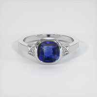 2.41 Ct. Blue Sapphire Ring, Platinum 950 1