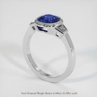 2.41 Ct. Blue Sapphire Ring, Platinum 950 2