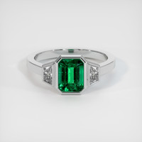 1.59 Ct. Emerald Ring, Platinum 950 1