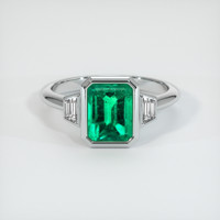 1.55 Ct. Emerald Ring, Platinum 950 1
