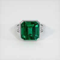 6.64 Ct. Emerald Ring, Platinum 950 1