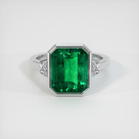 5.10 Ct. Emerald Ring, Platinum 950 1