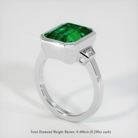 5.10 Ct. Emerald Ring, Platinum 950 2