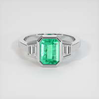 1.92 Ct. Emerald Ring, Platinum 950 1