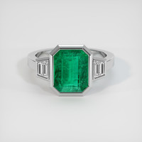 3.29 Ct. Emerald Ring, Platinum 950 1