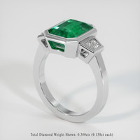 3.29 Ct. Emerald Ring, Platinum 950 2