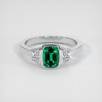 0.87 Ct. Emerald Ring, Platinum 950 1