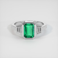 1.33 Ct. Emerald Ring, Platinum 950 1