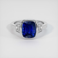 4.08 Ct. Blue Sapphire Ring, Platinum 950 1